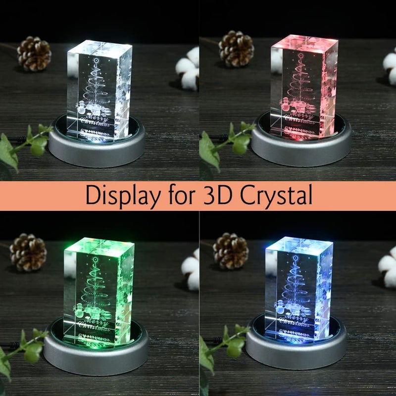 IFOLAINA LED Display Multicolor Light Base for 3D Crystal Art - Lighted Up Stand Color Changing Small LED for Glass Art - Image 2